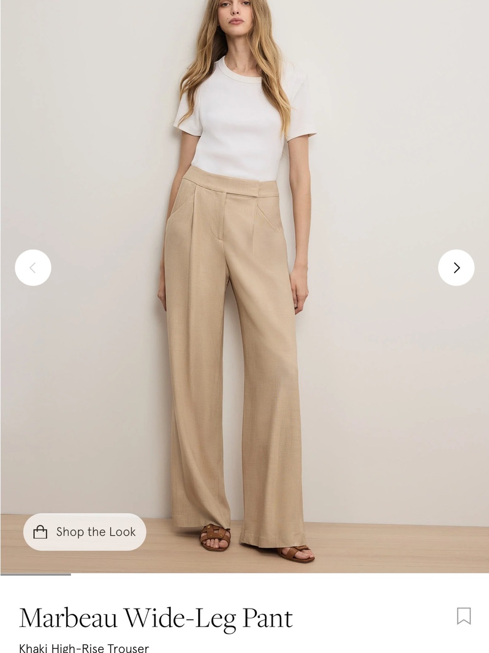 Veronica Beard Marbeau Wide-Leg Pant in Khaki
